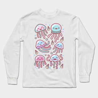 Cotton Candy Jellyfishes #2 Long Sleeve T-Shirt